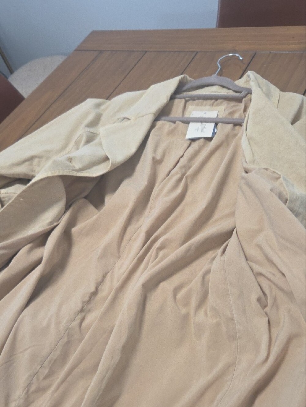Universal Thread Beige Trench Coat with Belt - Picture 15 of 16